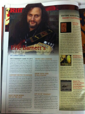 Guitar Player Magazine August 2012